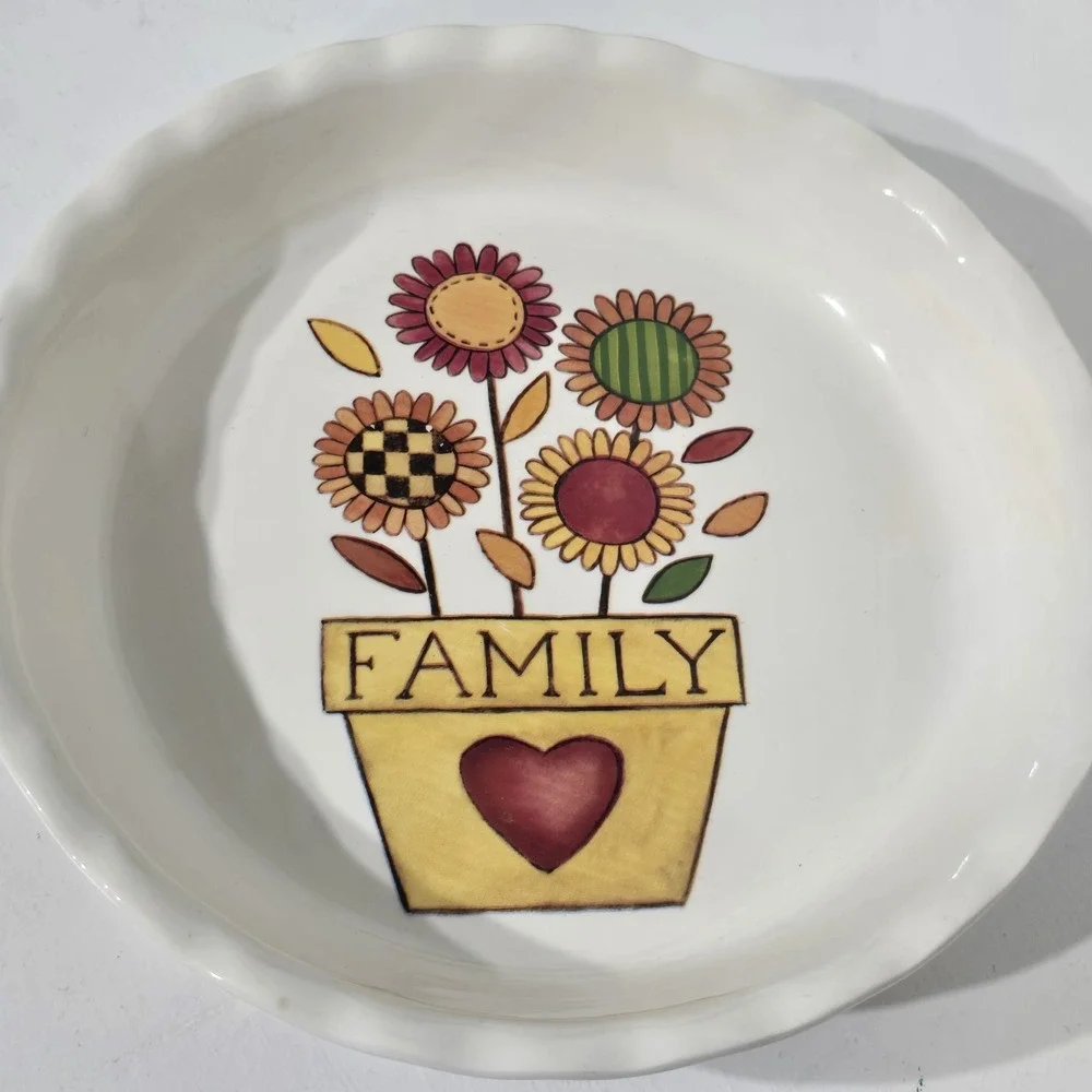 Nantucket Pottery Deep Dish Pie Plate 10